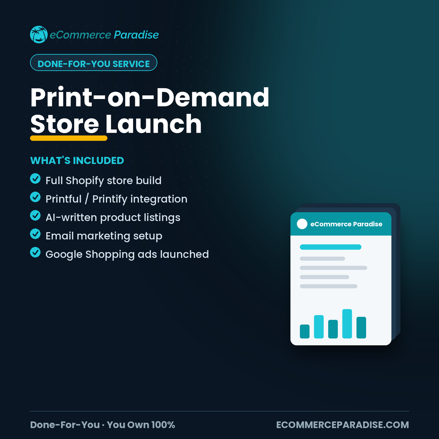 Print-on-Demand Store Launch — Done-For-You Shopify POD Setup