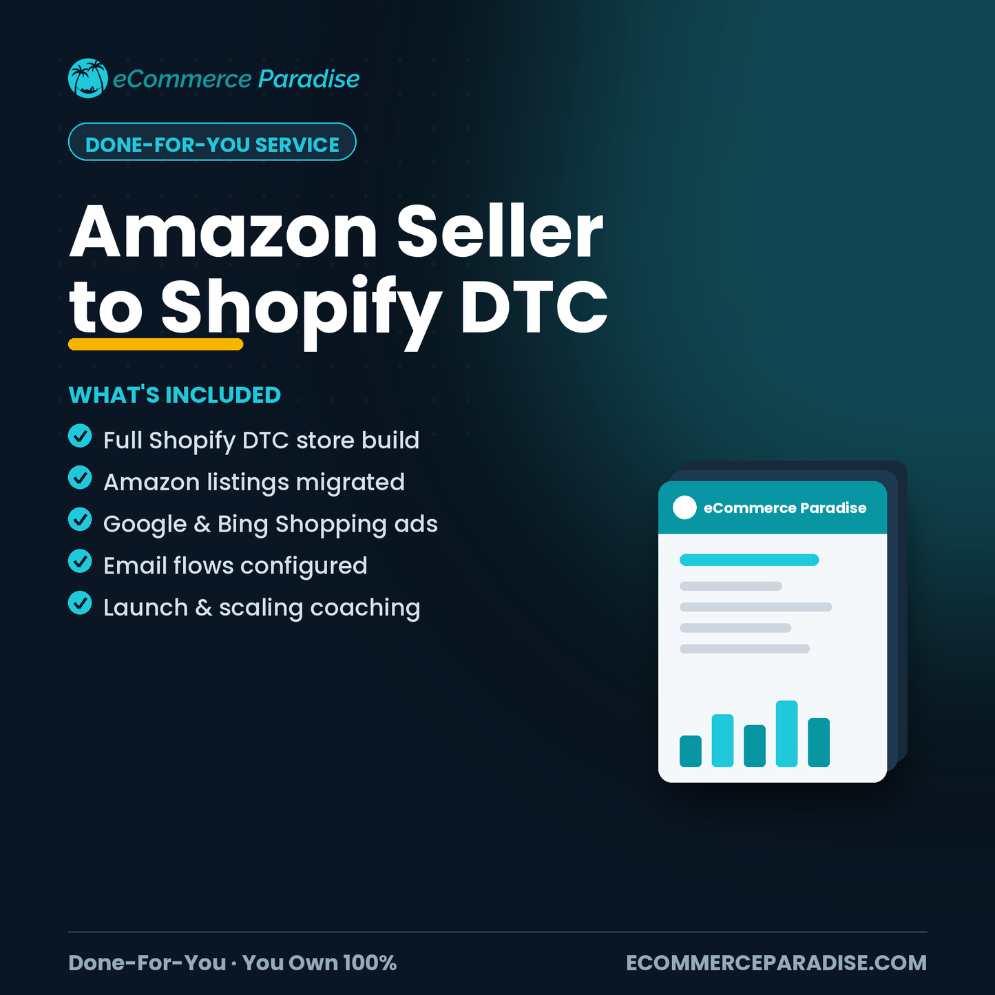 Amazon Seller to Shopify DTC — Done-For-You Store Build