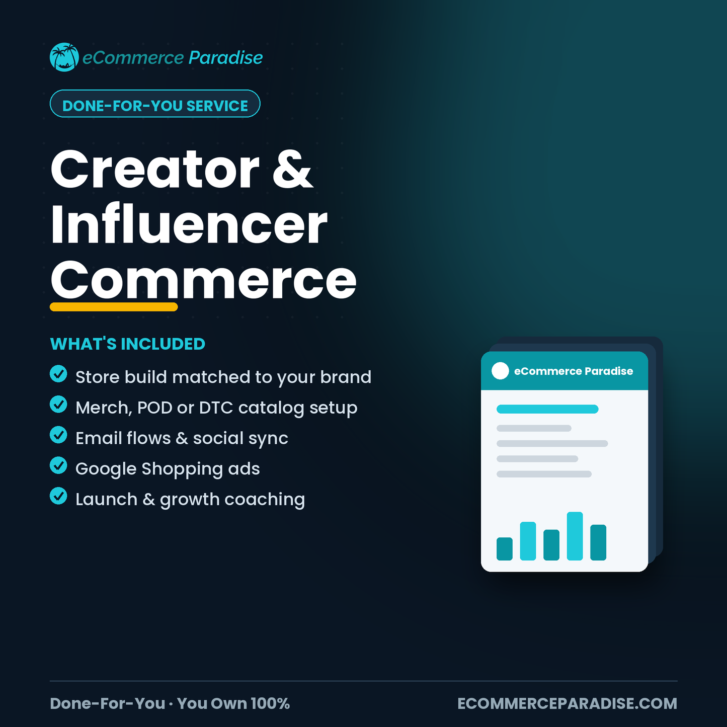 Creator & Influencer Commerce — Done-For-You Shopify Store Build