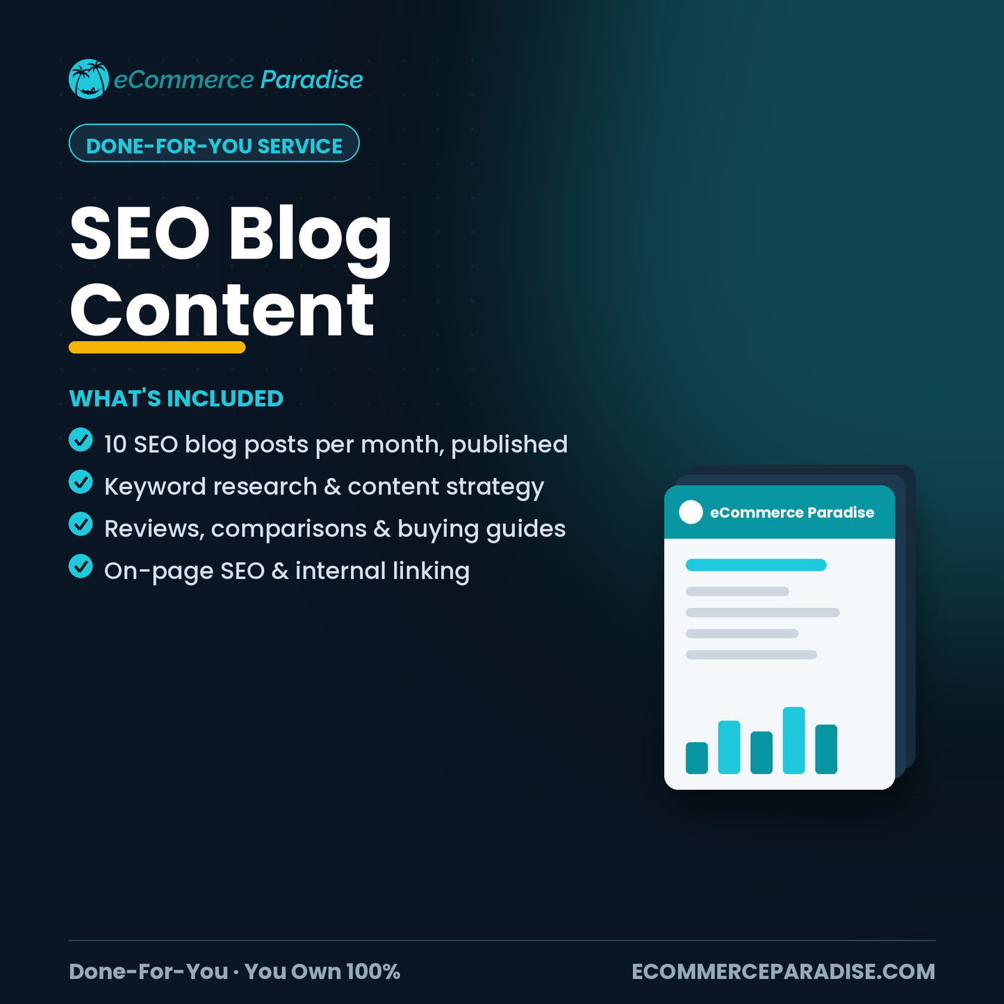 Done-For-You SEO Blog Content Service — 10 Posts Per Month for Ecommerce