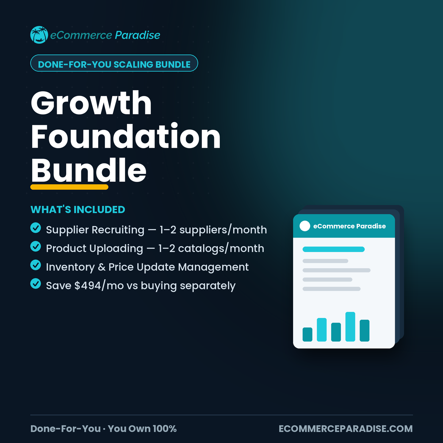 Growth Foundation Bundle — Supplier Recruiting + Catalog + Inventory (Monthly)
