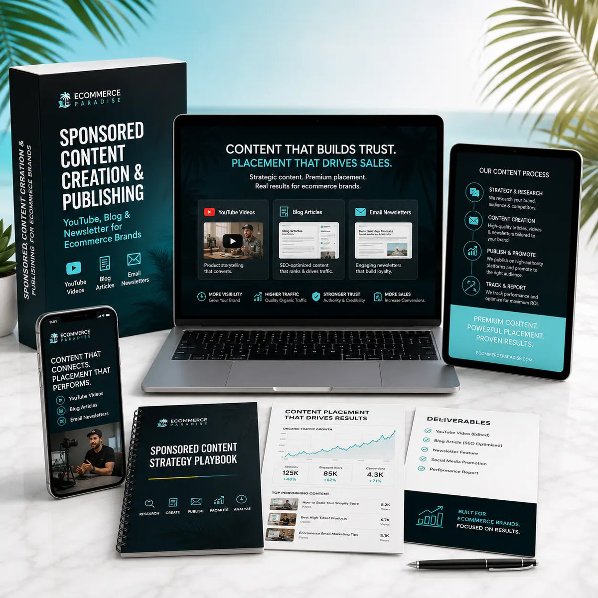 Sponsored Content Creation & Publishing — YouTube, Blog & Newsletter for Ecommerce Brands Ecommerce Paradise