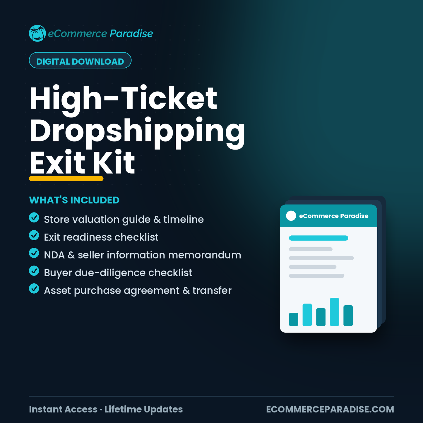 High-Ticket Dropshipping Exit Kit: Sell Your Ecommerce Store for Top Dollar