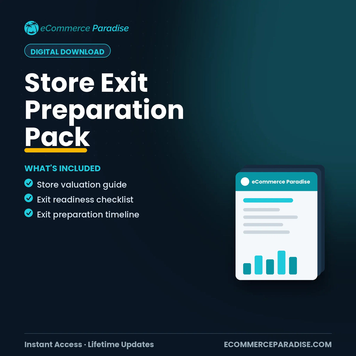 Store Exit Preparation Pack: Valuation Guide, Readiness Checklist & Timeline Ecommerce Paradise