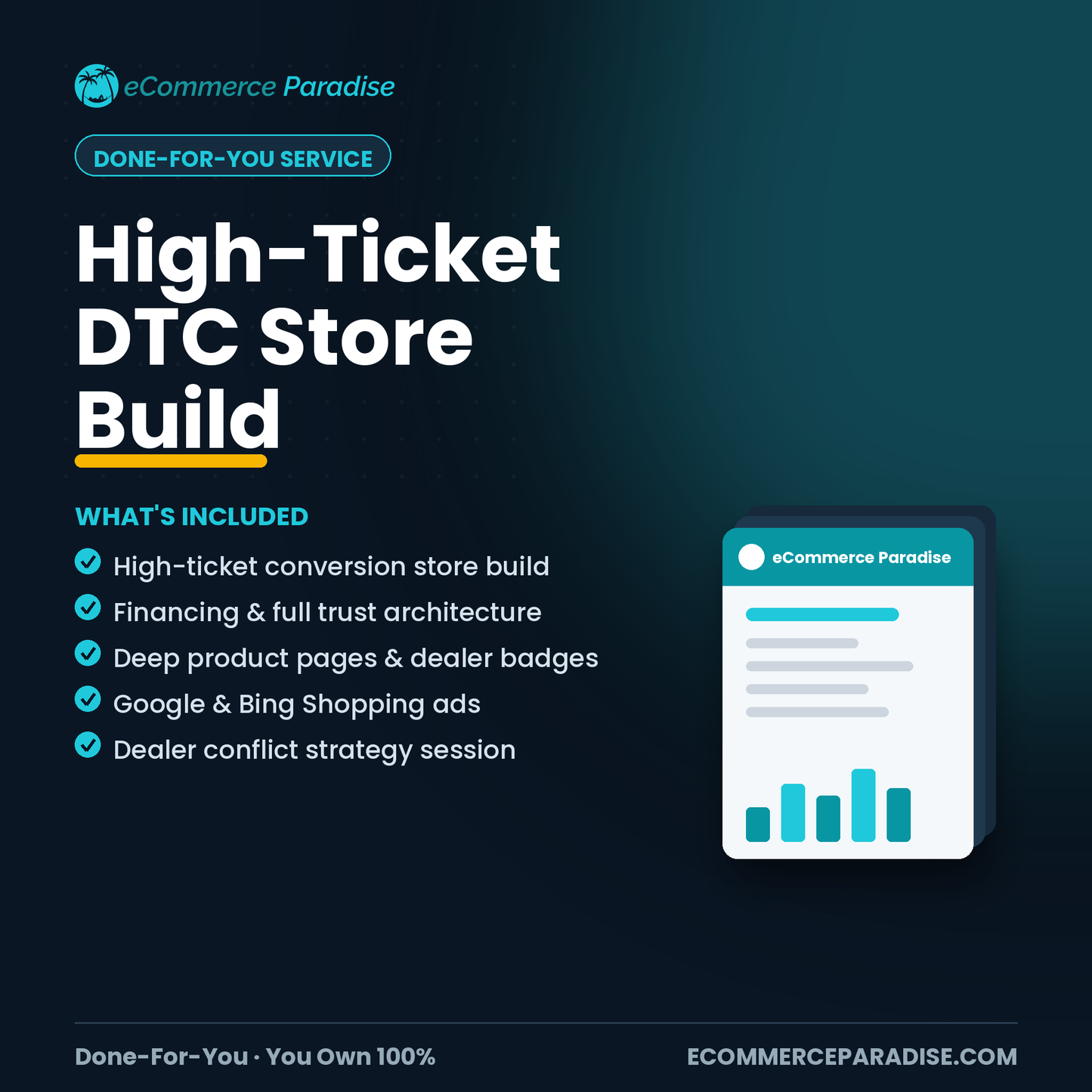 High-Ticket DTC Store Build — Done-For-You Premium Brand Launch