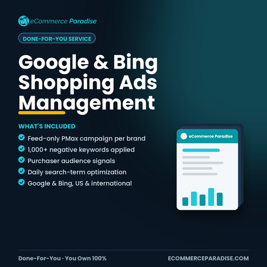 Google & Bing Shopping Ads Setup & Management (Monthly À La Carte)