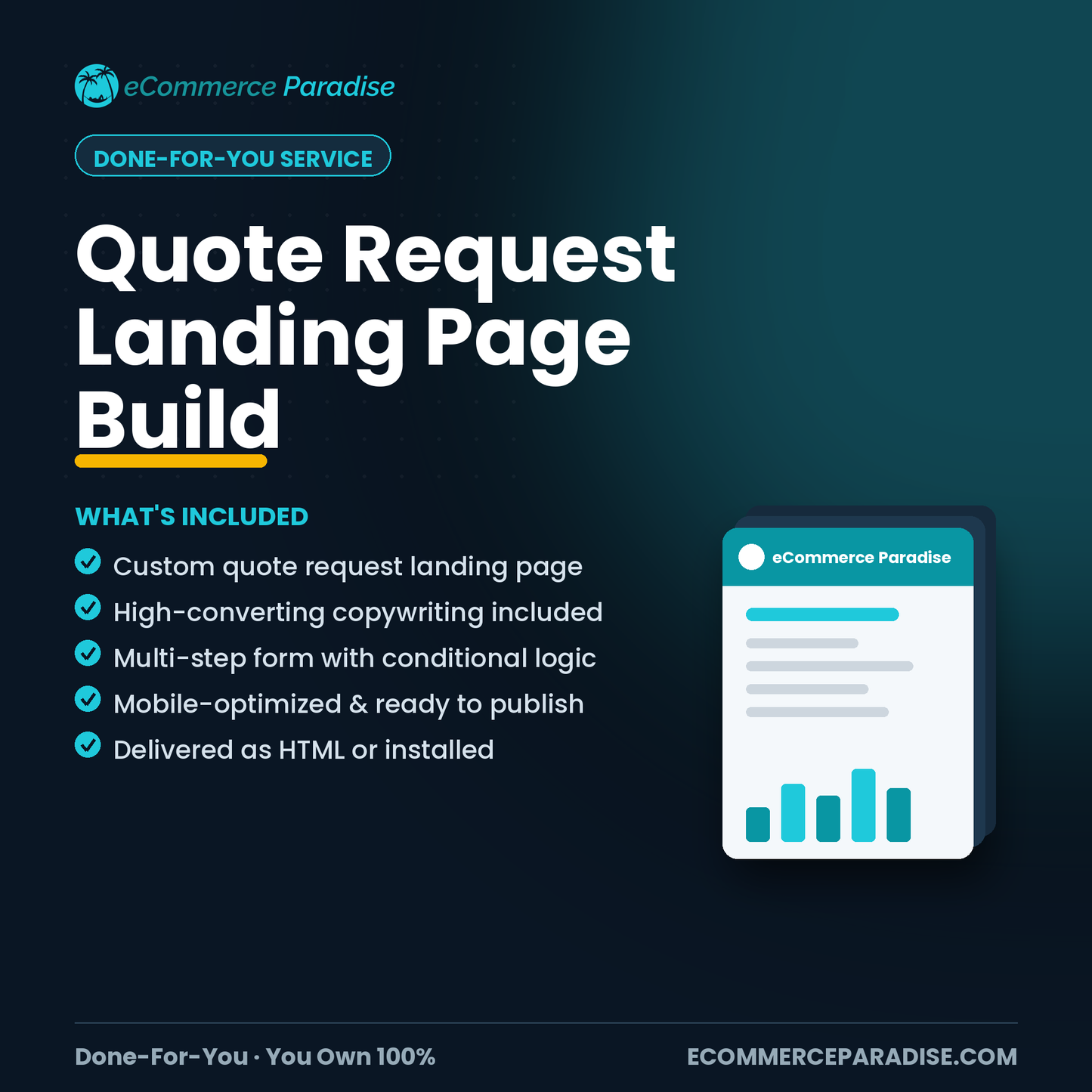 High-Ticket Quote Request Landing Page Design & Build