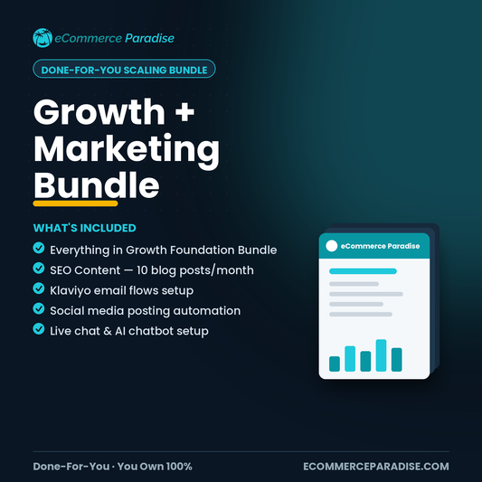 Growth + Marketing Bundle — Suppliers, Content, Email, Social & Chat (Monthly)