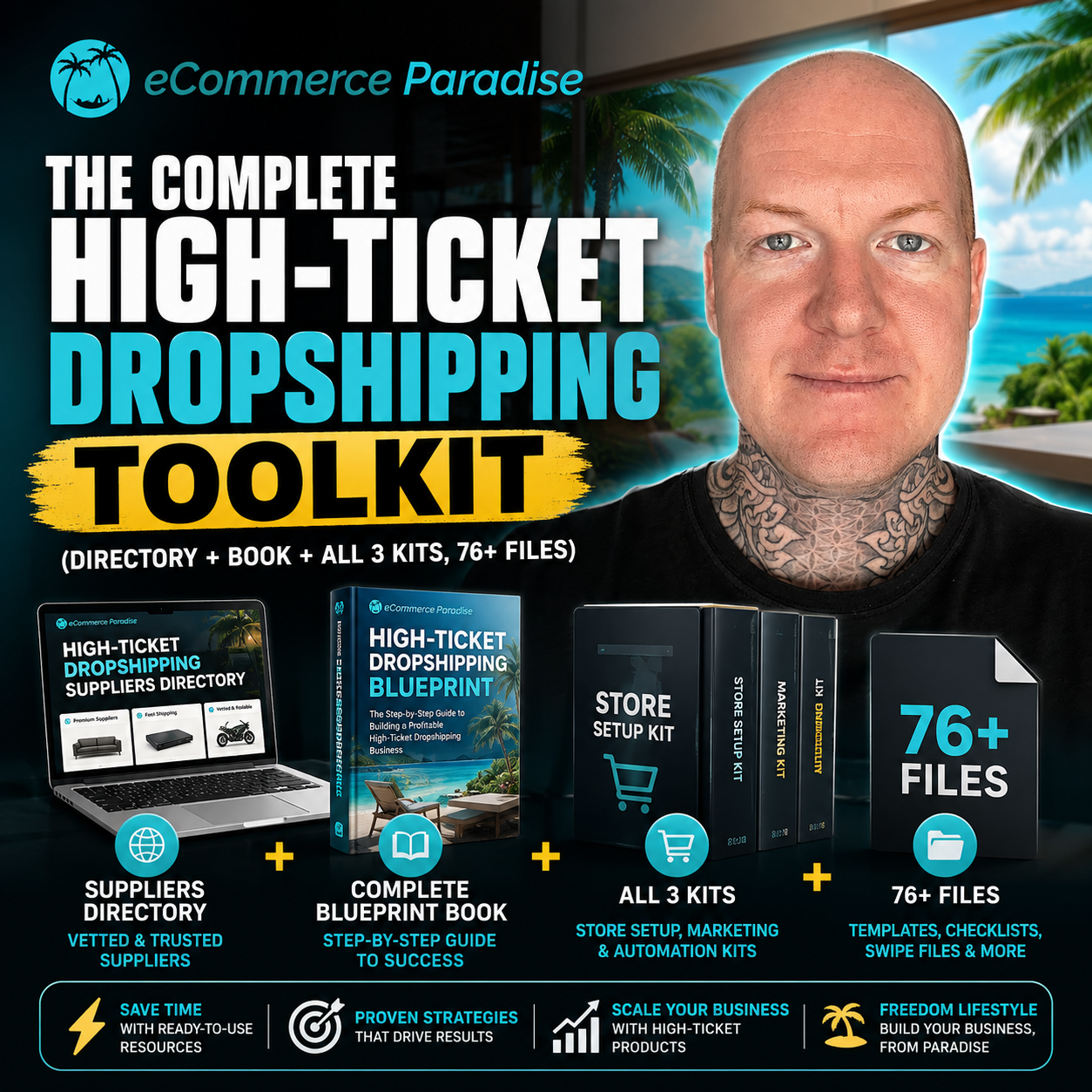 Complete High-Ticket Dropshipping Toolkit Bundle: Supplier Directory, Blueprint Book & All 3 Kits