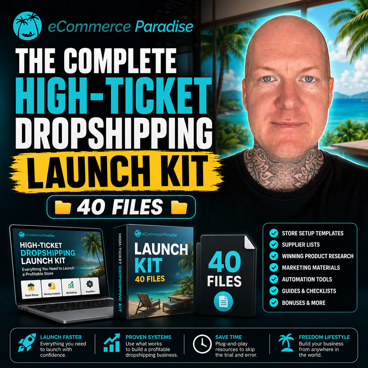 High-Ticket Dropshipping Launch Kit: 40 Templates, Scripts & SOPs to Launch Your Shopify Store