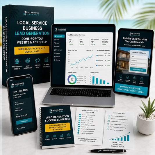 Local Service Business Lead Generation — Done-For-You Website & Ads Setup Ecommerce Paradise