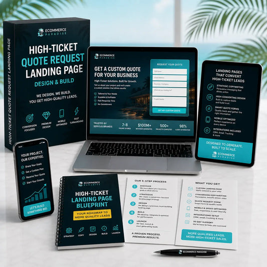 High-Ticket Quote Request Landing Page Design & Build Ecommerce Paradise