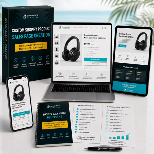 Custom Shopify Product Sales Page Creation Ecommerce Paradise