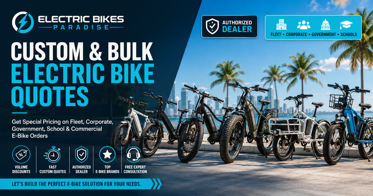 Electric Bikes Paradise homepage — turnkey high-ticket dropshipping store for sale