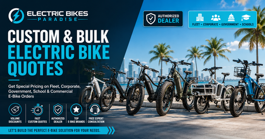 Electric Bikes Paradise homepage — turnkey high-ticket dropshipping store for sale