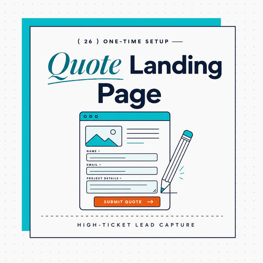 Quote Landing Page — Ecommerce Paradise done-for-you service