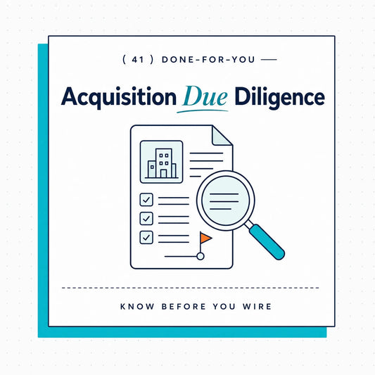 Ecommerce Store Acquisition Due Diligence service by Ecommerce Paradise