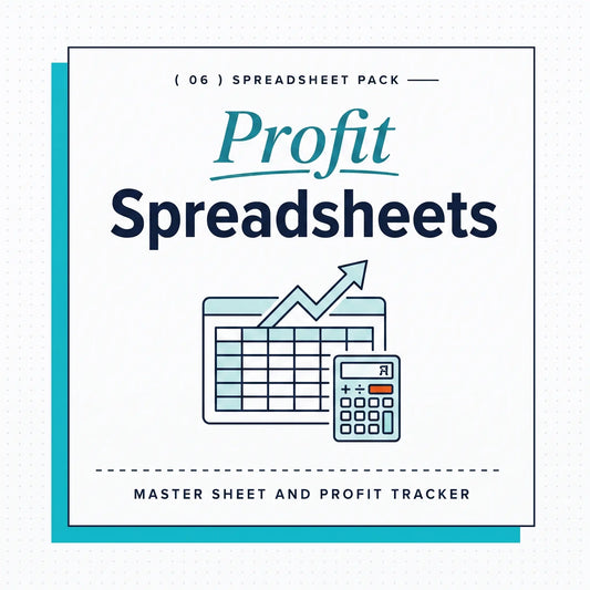 High-Ticket Dropshipping Spreadsheets master sheet and profit tracker by Ecommerce Paradise